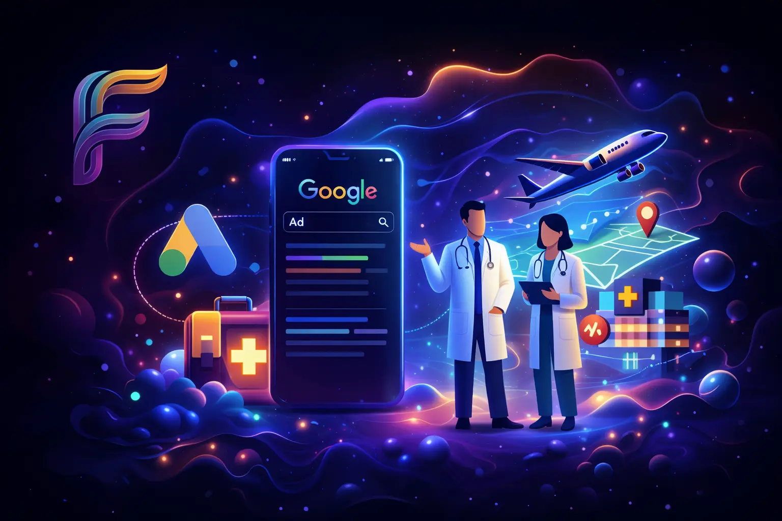 خدمات Google Ads در توریست سلامت برای جذب بیمار بین‌المللی